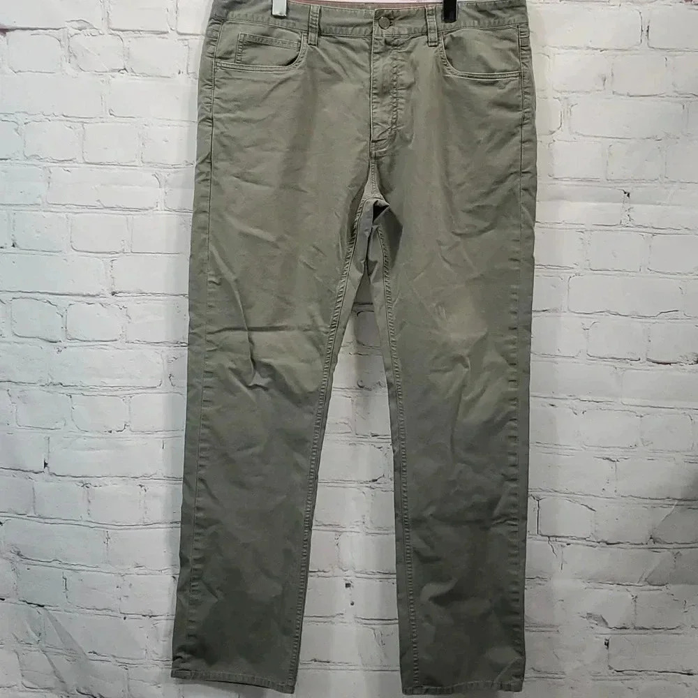 Vineyard Vines Straight Fit Saylor Fit Olive Green Jean Size 35x32